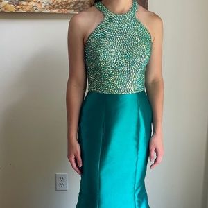 Teal gown